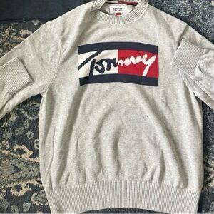 Tommy Hilfiger Light Gray Crewneck Sweater